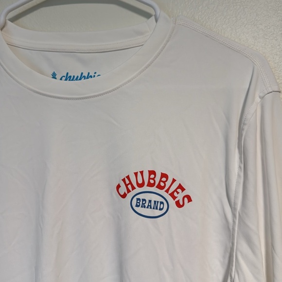 Chubbies Men's Sun Crew Rash Guard in White - Picture 4 of 7